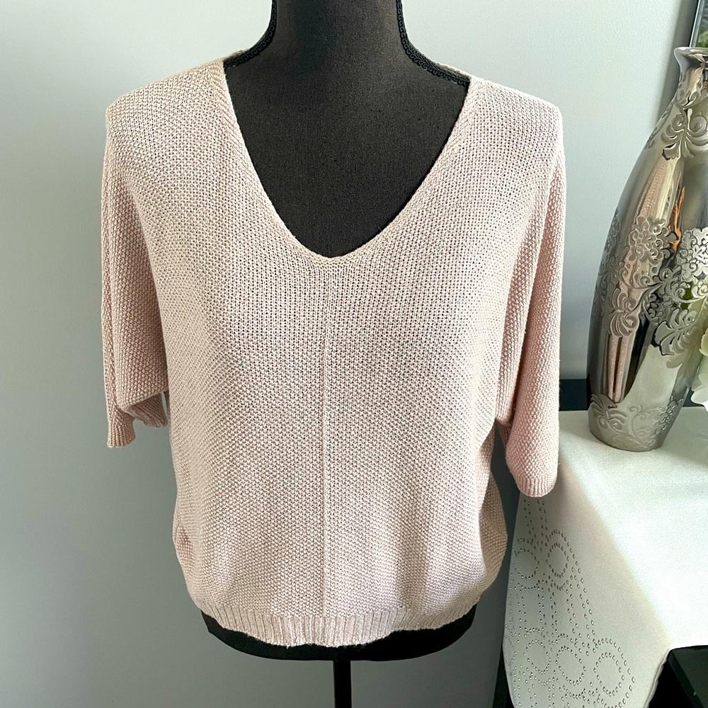 Blush Pink Sweater with Shimmer